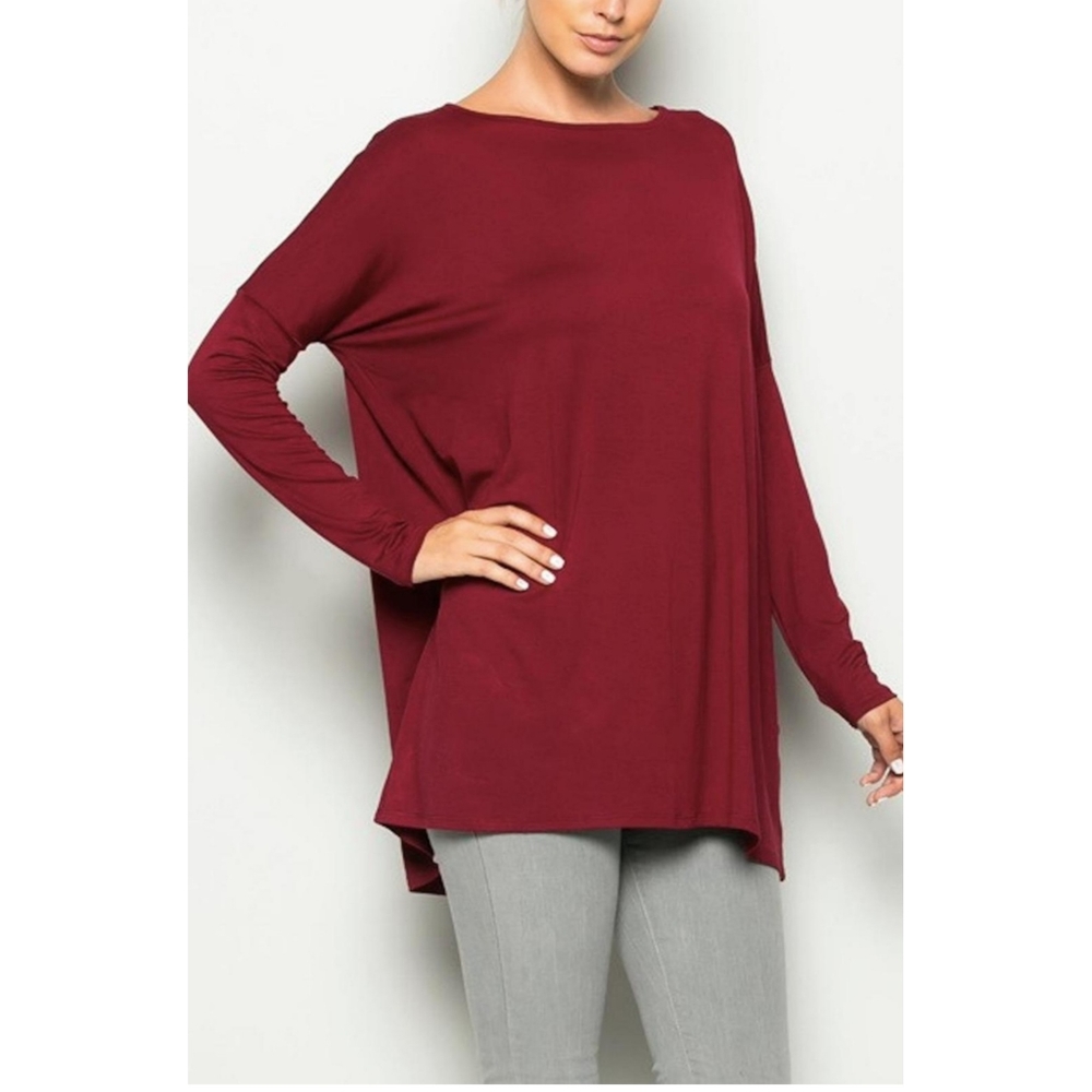 Red loose tunic